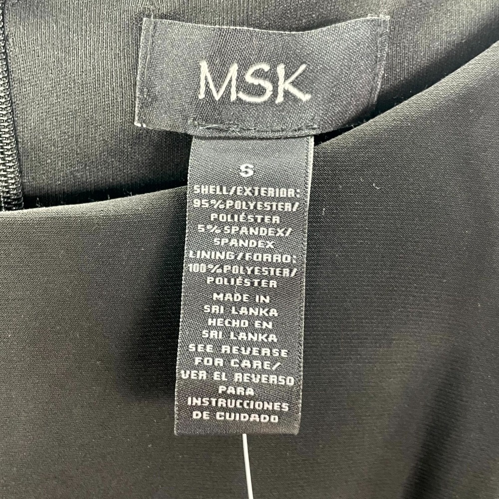 MSK Jumpsuit Womens Small Stretch Embellished Cuff Wide Leg Minimalist Office - Picture 3 of 14